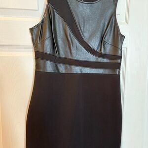 Guess Black Faux Leather Mini Dress